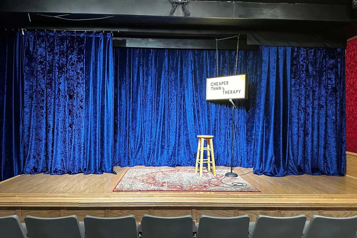 Main stage with professional sound and lighting systems