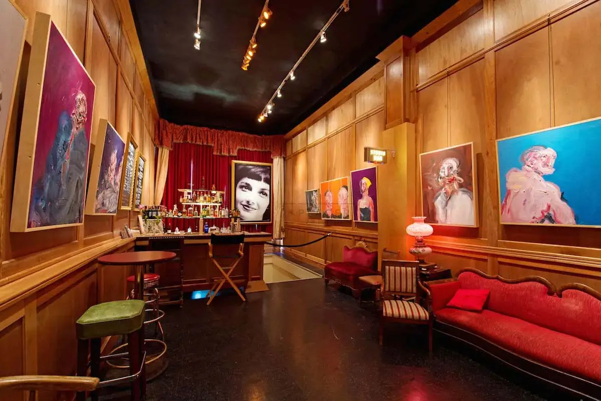 Studio bar with beer, wine, and cocktails